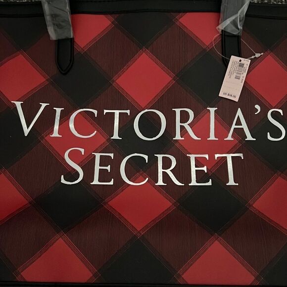 🛍NWT 🛍Victoria’s Secret Red and Black bag 🛍 - Picture 2 of 4